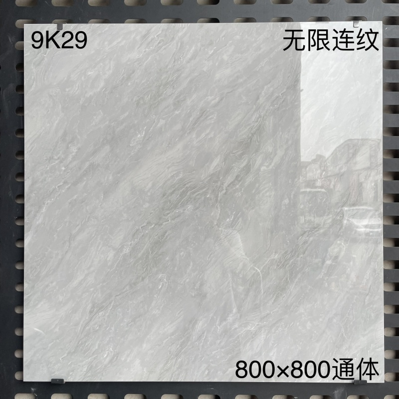 Premium 80*80cm White Grey Marble Glazed Polished Porcelain Ceramic Square Floor Tiles for Bedroom and Living Room