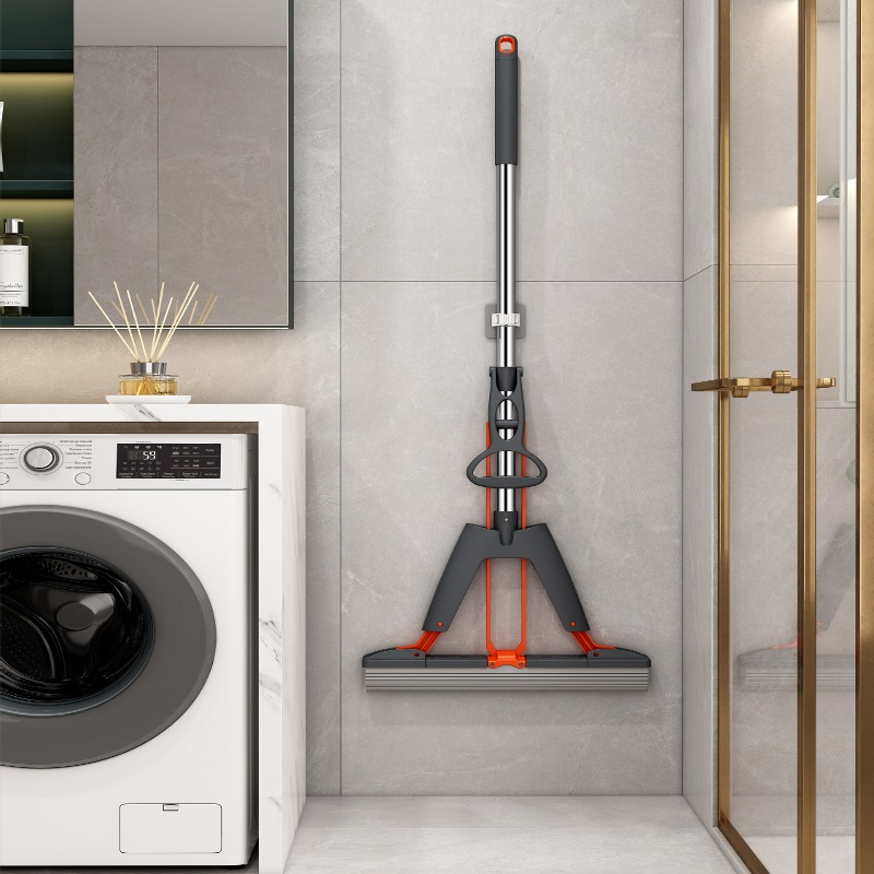 Home Cleaning Flat Mop Stainless Steel Handle Self-Wringing Microfiber Pad Mop