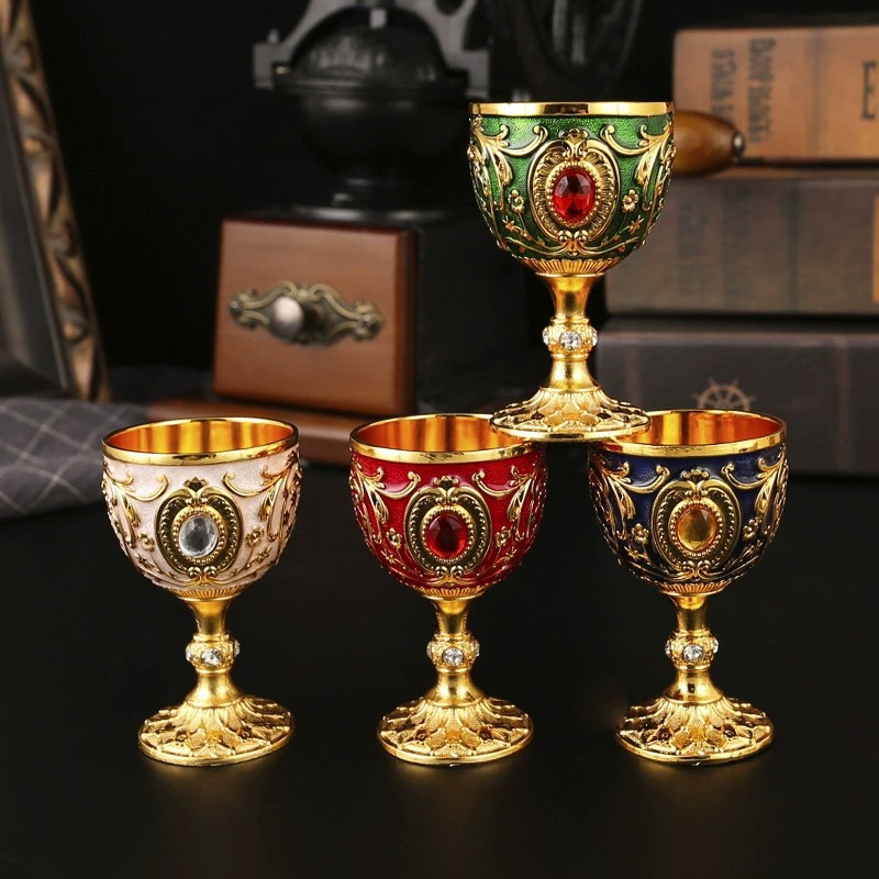 Hot Selling New European Retro Metal Champagne Red Wine Whiskey Champagne Cup Home Bar Restaurant Party Gift