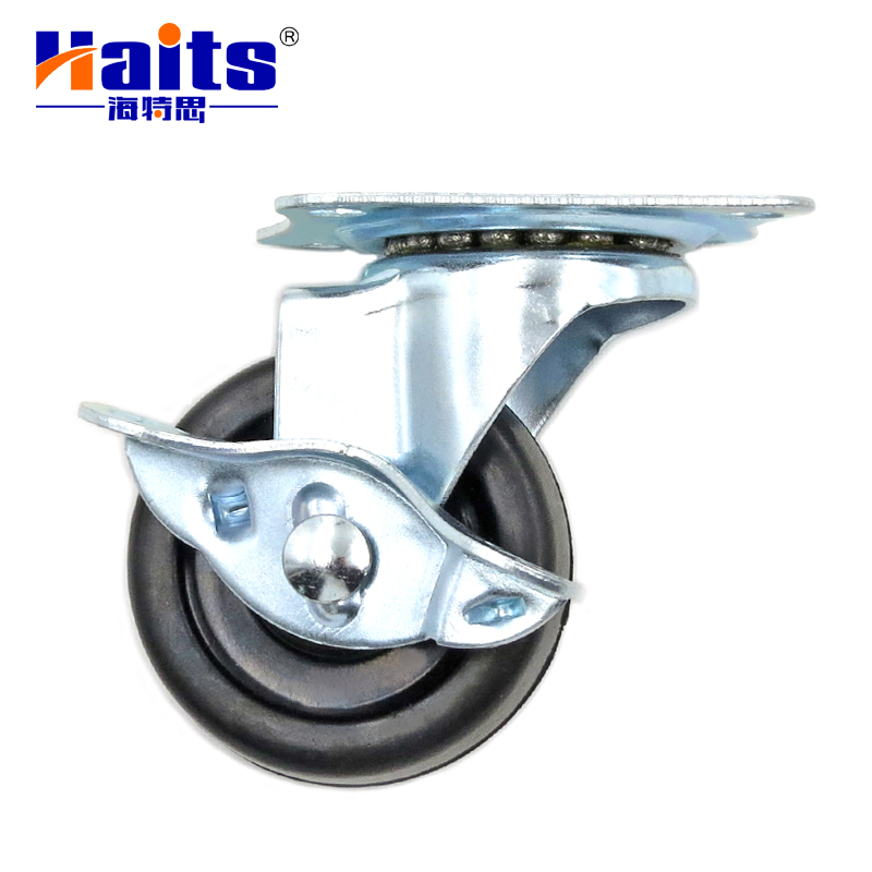 Furniture Hardware Product Plate Mount Casters with Brakes China Wholesale Manufacturer