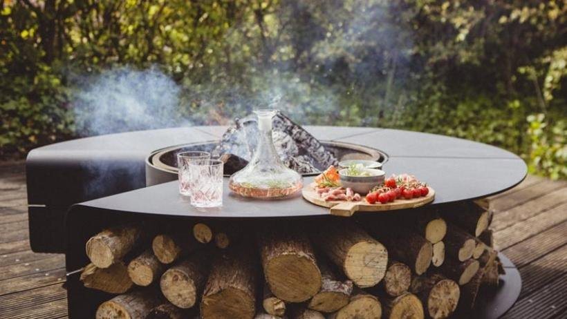 Garden Metal Charcoal Wood Burning Fire Pit Bowl