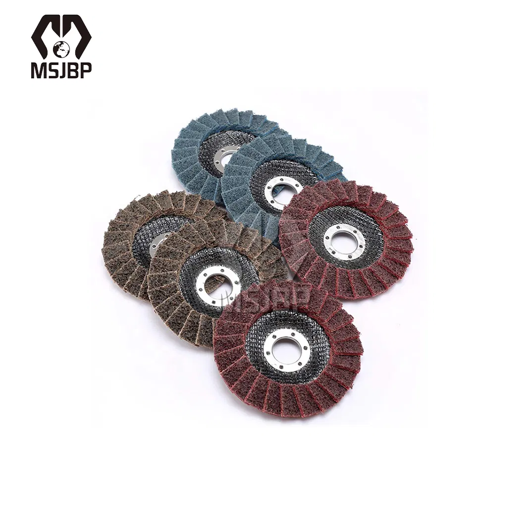 Msjbp Abrasive Convolute Wheel China Factory 230X22 250X22 Non-Woven Surface Conditioning Flap Discs for Woodworking