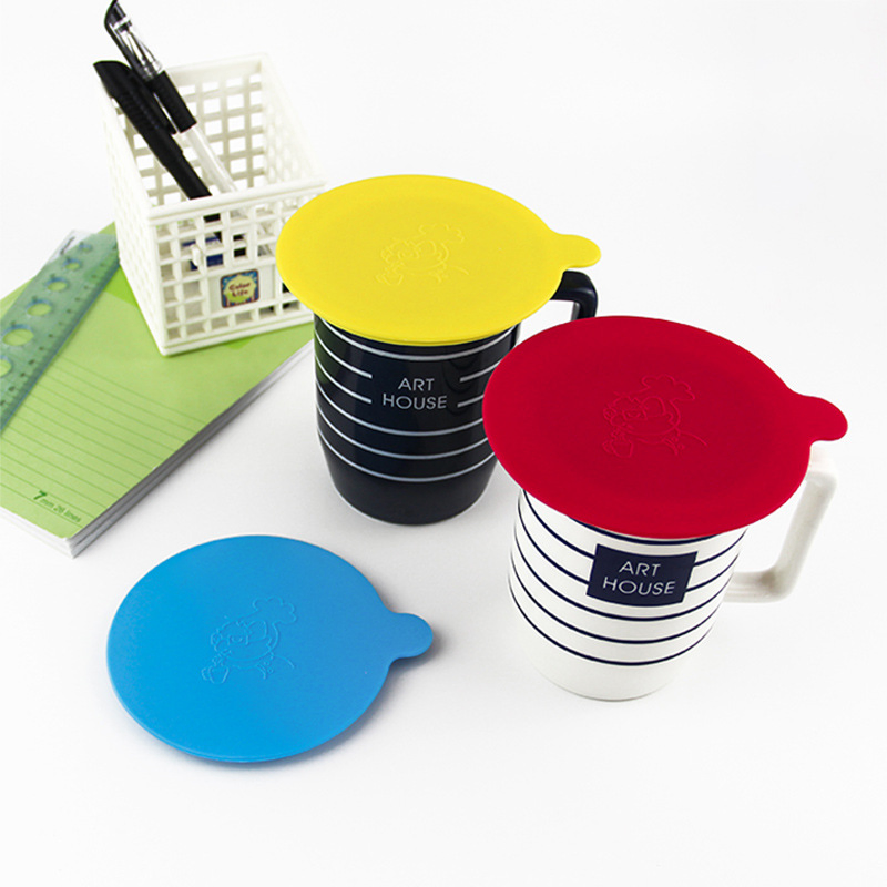 Factory Custom Suction Airtight Sealed Reusable Coffee Drink Cover Cup Lids Silicone