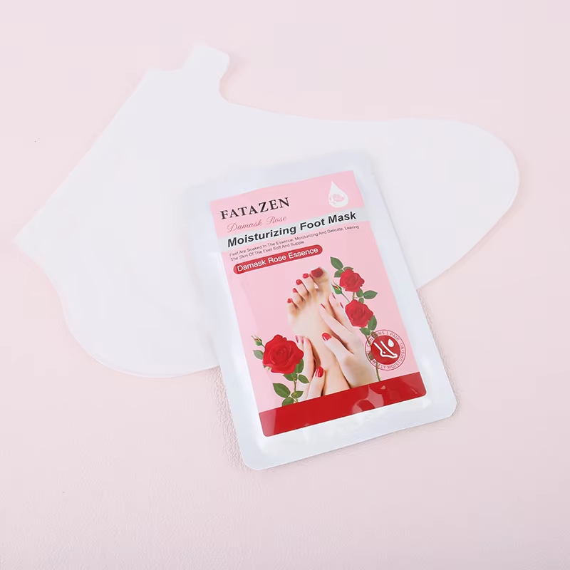 OEM/ODM Private Label Organic Exfoliating Body Care Rose Collagen Foot Mask Socks Hydrating Moisturizing Feet Peeling Foot Mask