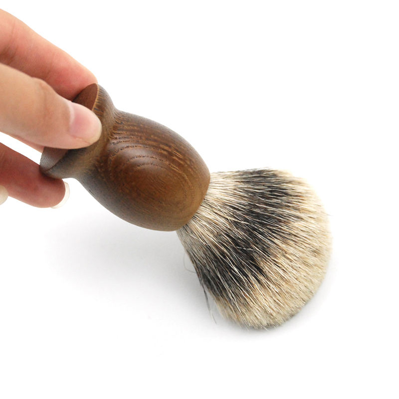 Soft Bristle Travel Eco Friendly Badger Silvertip Custom Small Beard Wooden Shaving Brush