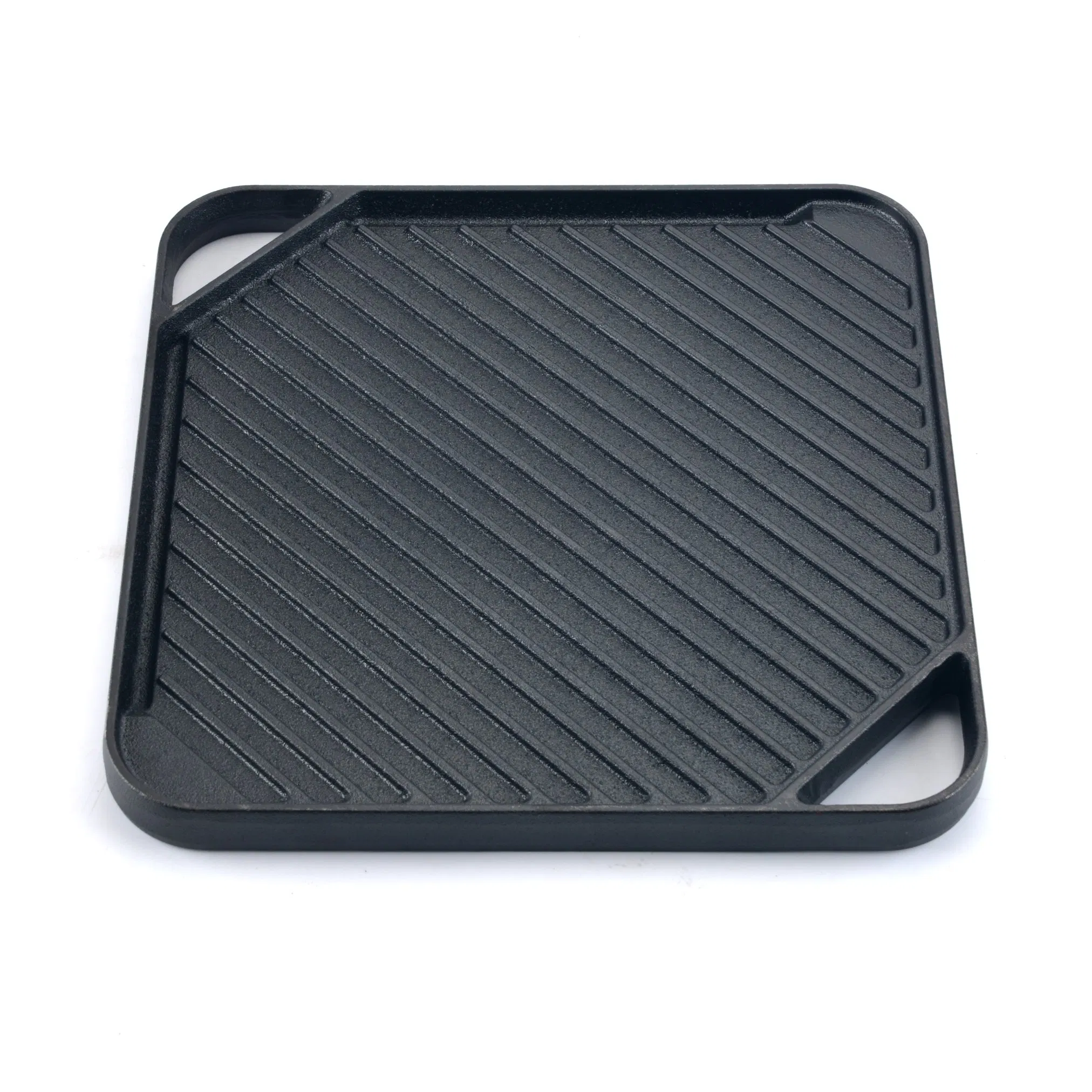 Reversible Griddle Pre-Seasoned Cast Iron Grill with Handles