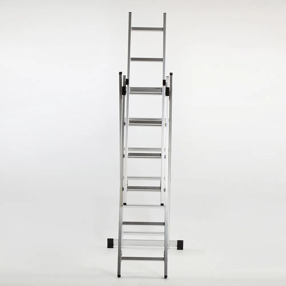 Top Supplier Adjustable Telescopic Folding Ladder with Rubber Feet Aluminum Folding Ladder