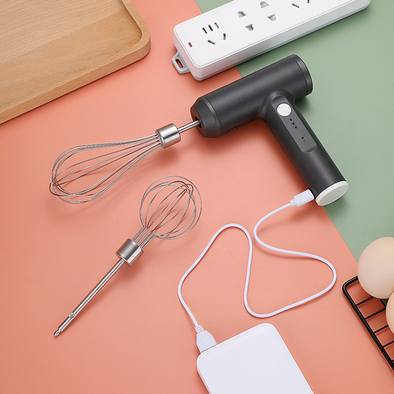 Portable Stainless Steel Electric Milk Frother Foam Maker Wireless Handheld Battery Operated Coffee Bubbler Automatic Red&Black&Pink