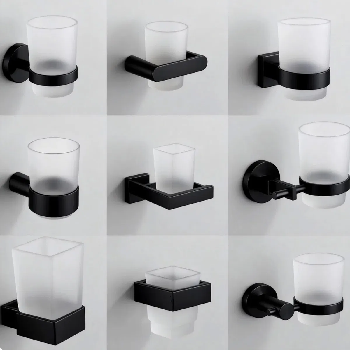 Wall Mounted Bathroom Glass Cup Holder 304 Stainless Steel