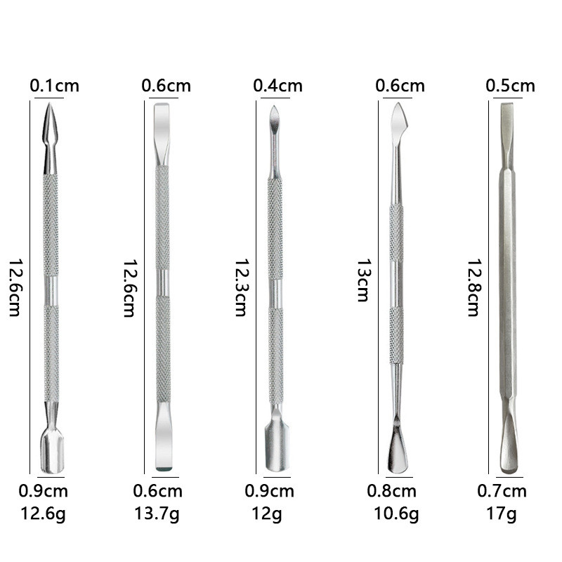 Двусторонний пушер для кутикулы из нержавеющей стали