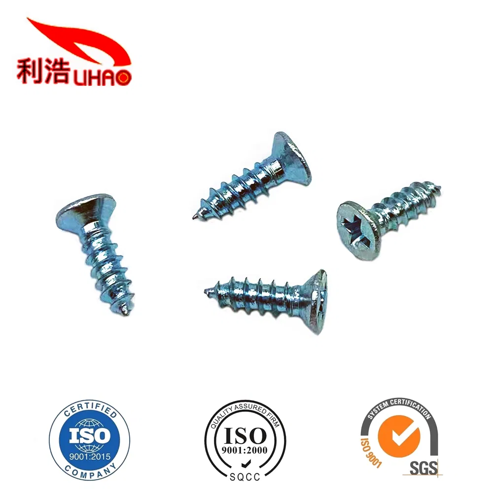 Zinc Flat Phillips Sheet Metal Screw Phillips Countersunk Head Self Tapping Screws