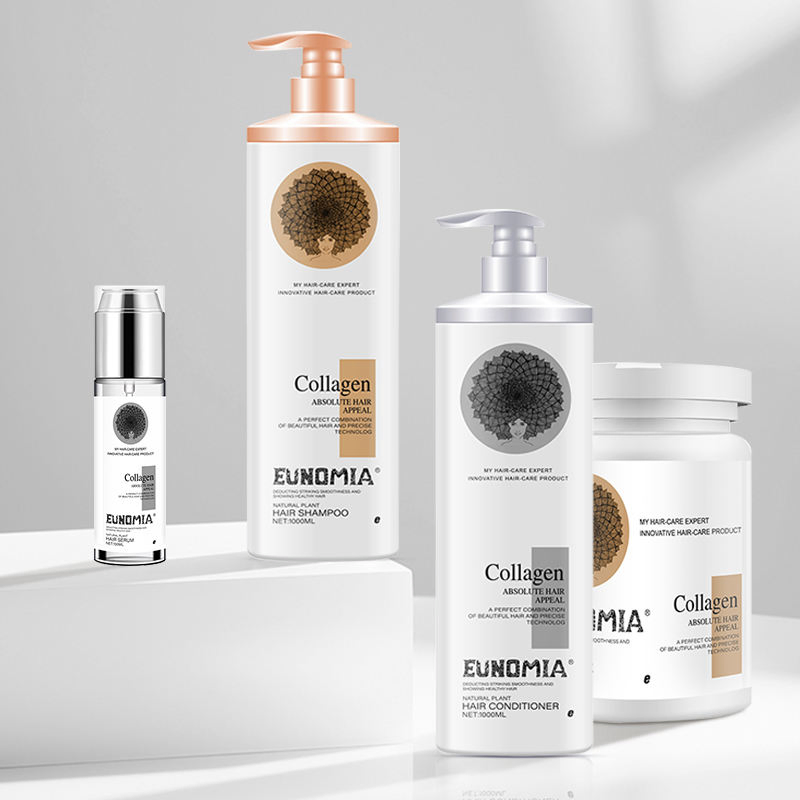 Natural Organic Collagen Hair Care Set Moisturizing Nourishing Shampoo Conditioner Anti-Dandruff Smoothing Wholesale