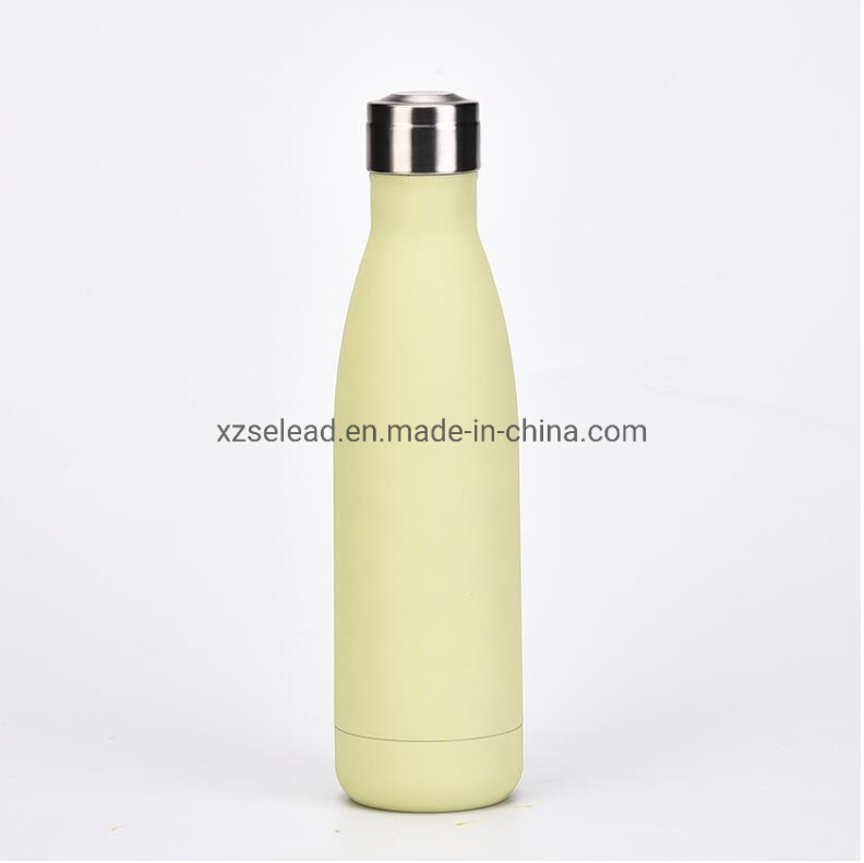 17oz Stainless Steel Water Bottle Double Walled Sports Water Bottle Vacuum Insulated Cola Shape Travel Thermal Flask BPA Free