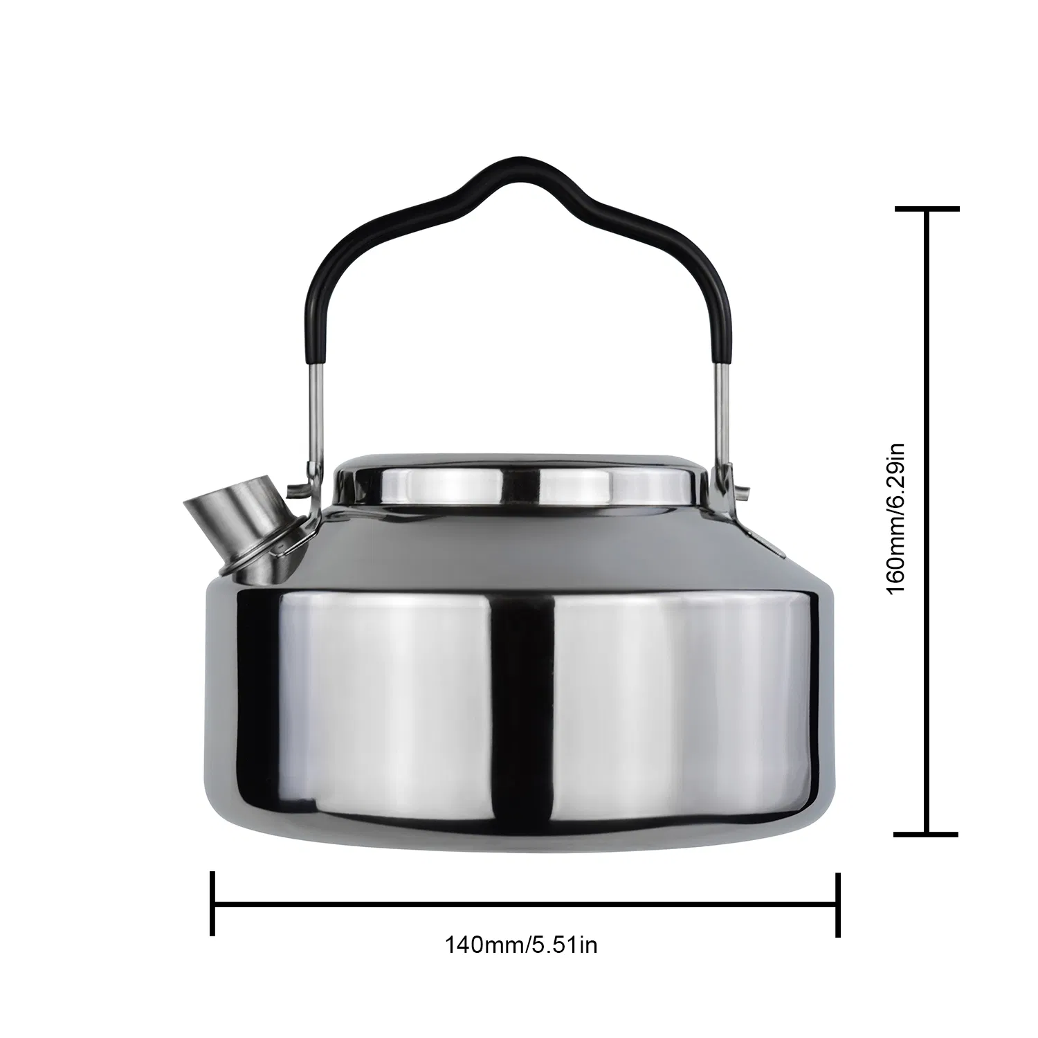 0.8L Stainless Steel Open Fire Camping Kettle Multi Colors Kettle