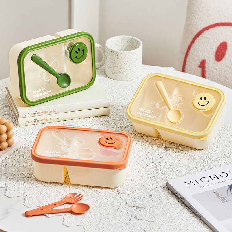 Versatile Double and Single Layer Lunch Box with Dressing Container