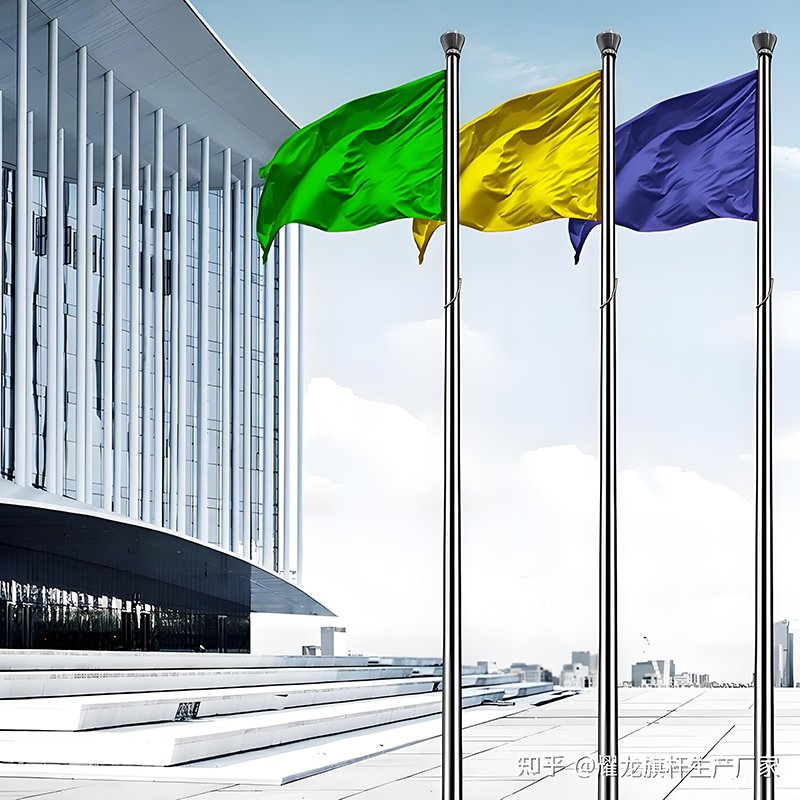 4-30 Meters Internal Winch Rope System Flagpole