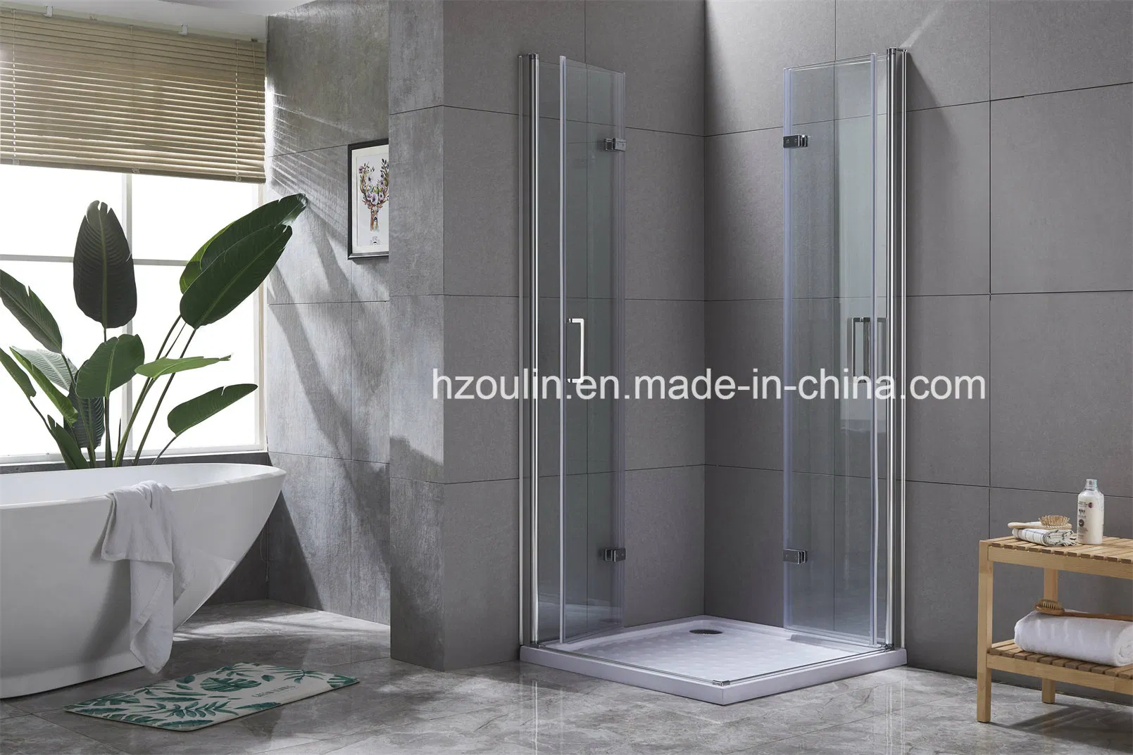 Shower Enclosure with Hinges
