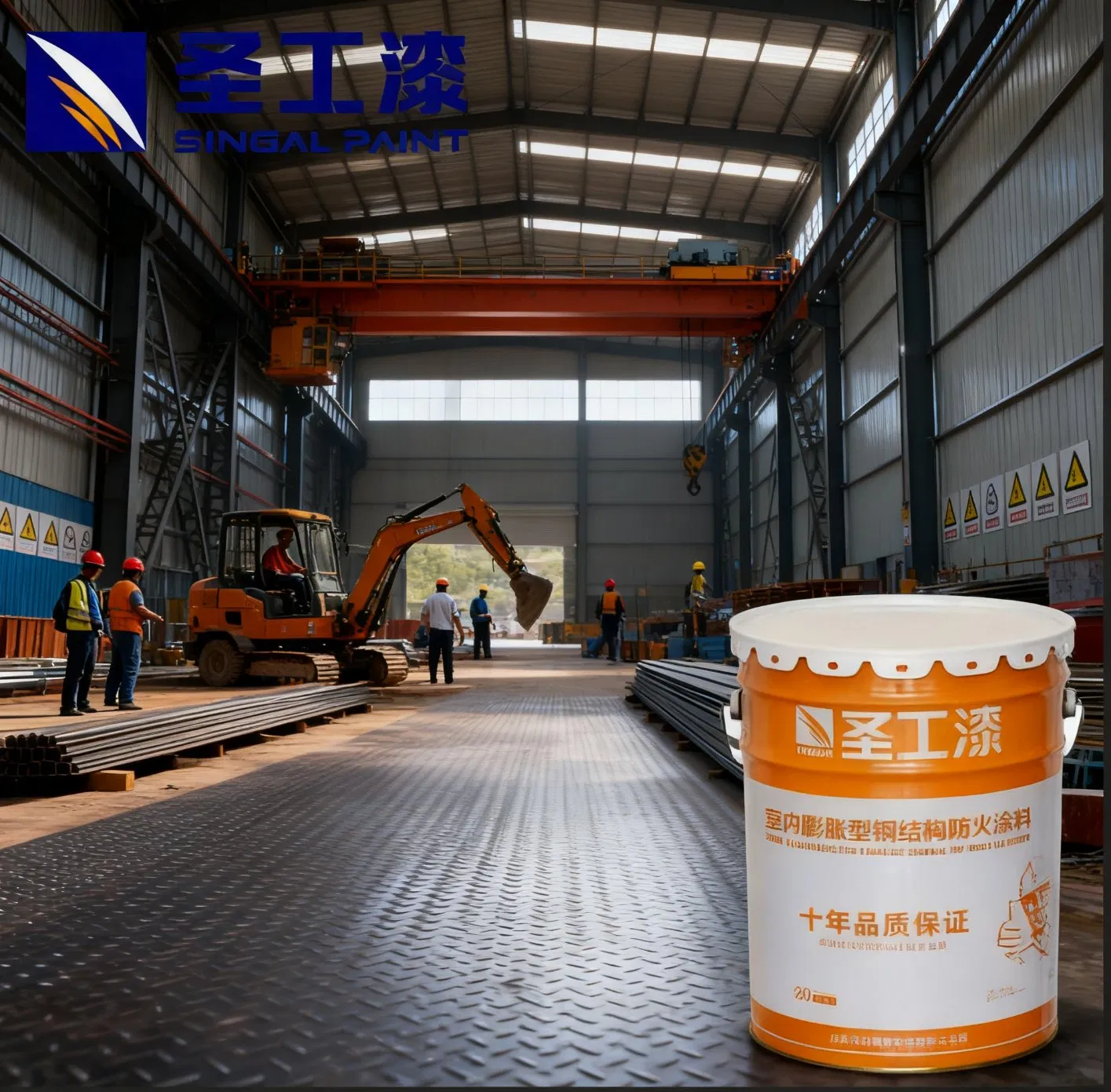 Ultra-Thin Waterborne Intumenscent Fireproof Fire Retardant Coating for Steel Stucture