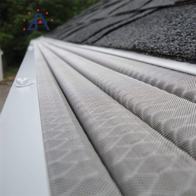 Metal Building Materials Green House Perforated Drainage Aluminum Roofing Rainwater Gutter Guard for Leaf Filter