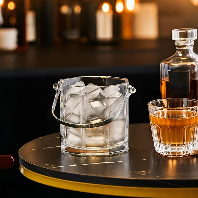 Straight Design Bar Beer Coolere Clear Plastic Wine Ice Bucket