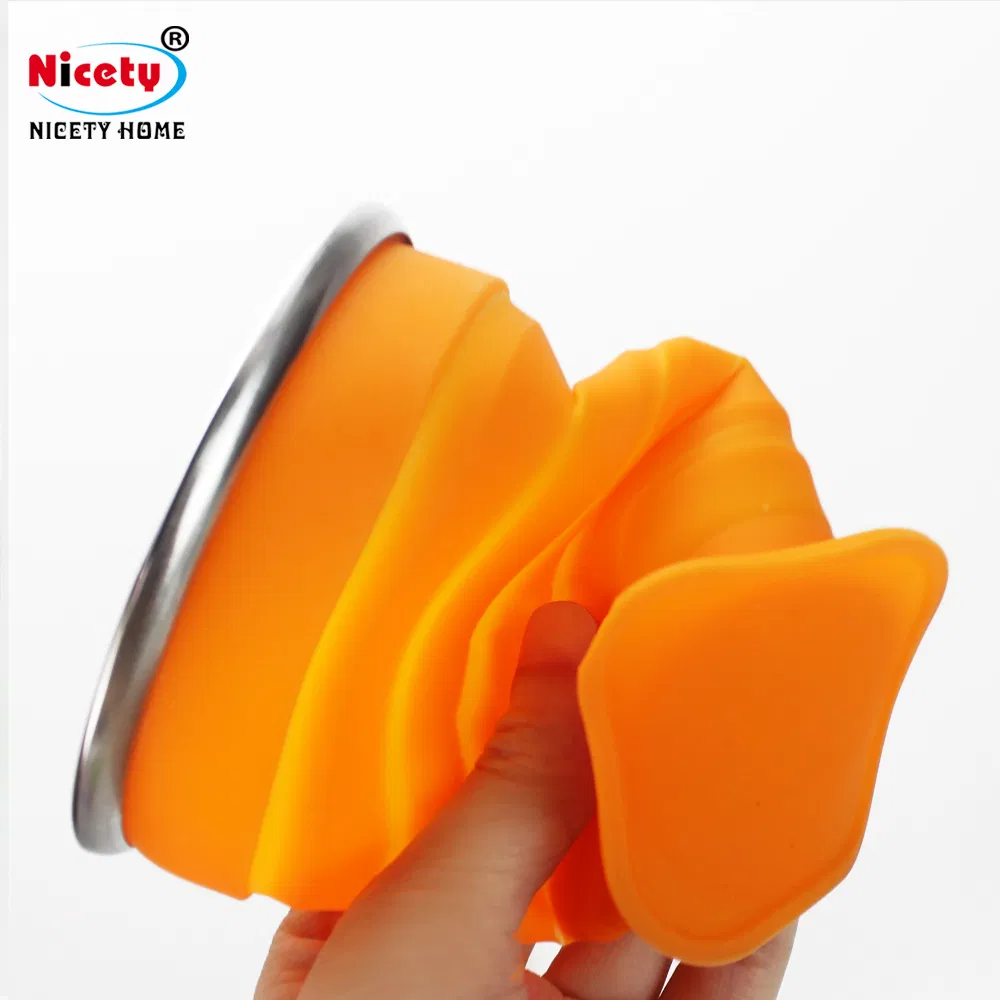 Wholesale Hot Selling Portable Water Cup Outdoor Coffee Tea Mug Silicone Folding Cup with Lid