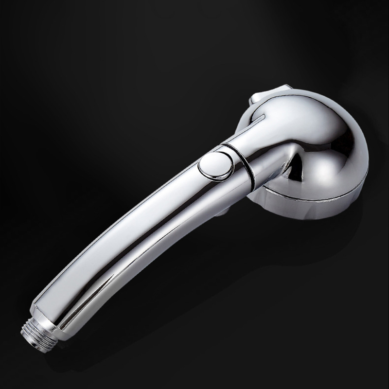 One-Click Water-Stop Shaking Head Three-Stage Supercharged Handheld High-Pressure Rain Bathroom Water Head Shower