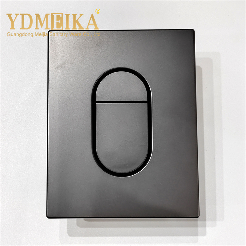 Factory Price Wall Hung Bathroom Fittings Toilet Concealed Cistern ABS Black Dual Flush Button Flush Panel