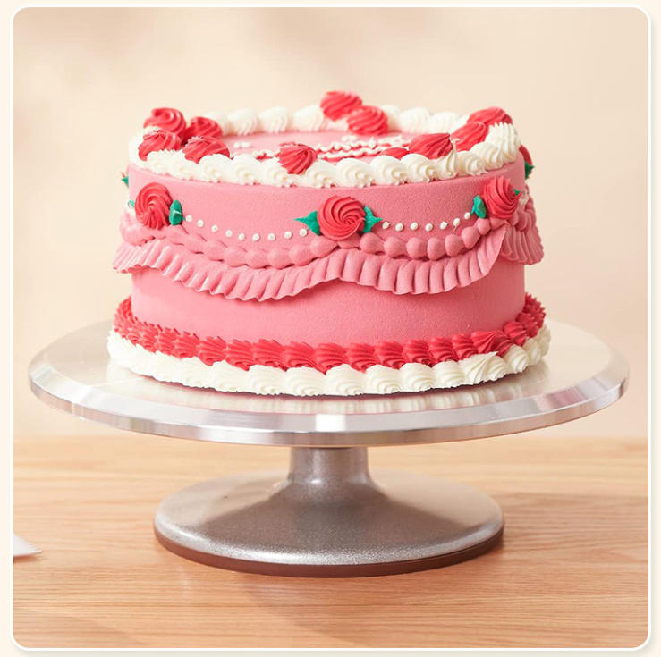 12 Inch DIY Baking Tool Decorative Cake Turntable Non-Slip Bottom Cake Stand