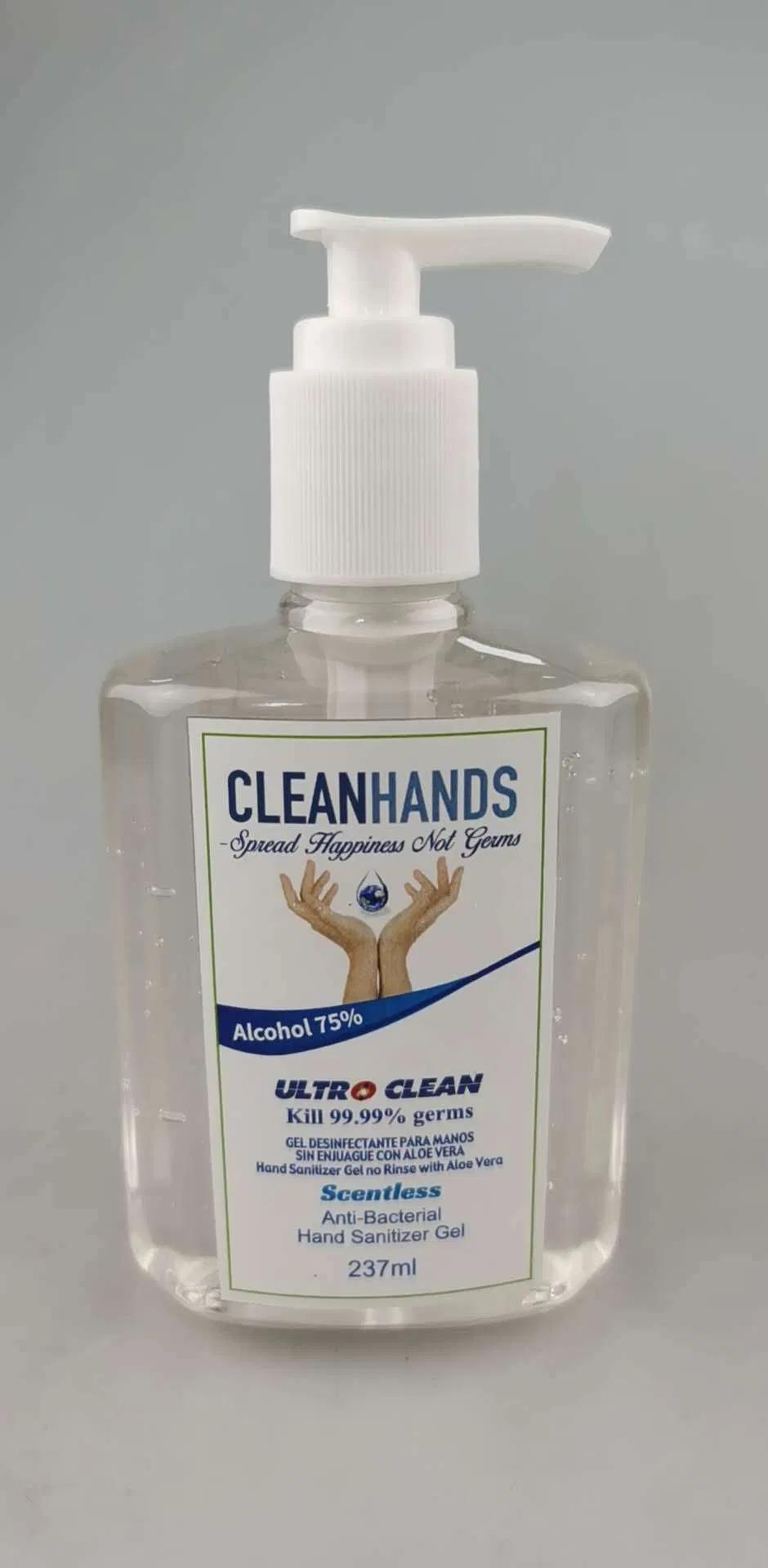 500ml Customized Label Gel Hand Sanitizer with FDA MSDS