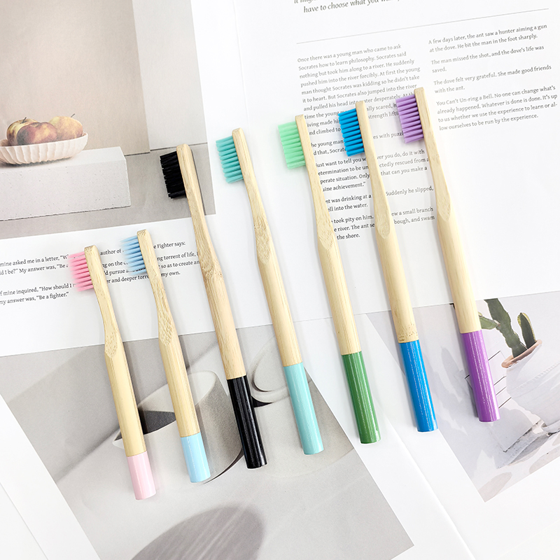 Natural Organic Bamboo Toothbrush Soft Bristle Biodegradable Manual Wooden Toothbrush
