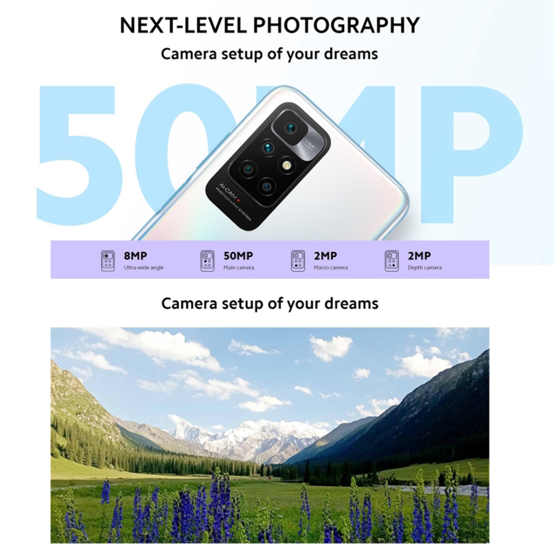 Mobile Phone Second-Hand Phone 2022 Original Note 11 4G 6GB+128GB Mobile Phone for Cell Phone Support Face & Fingerprint Identification