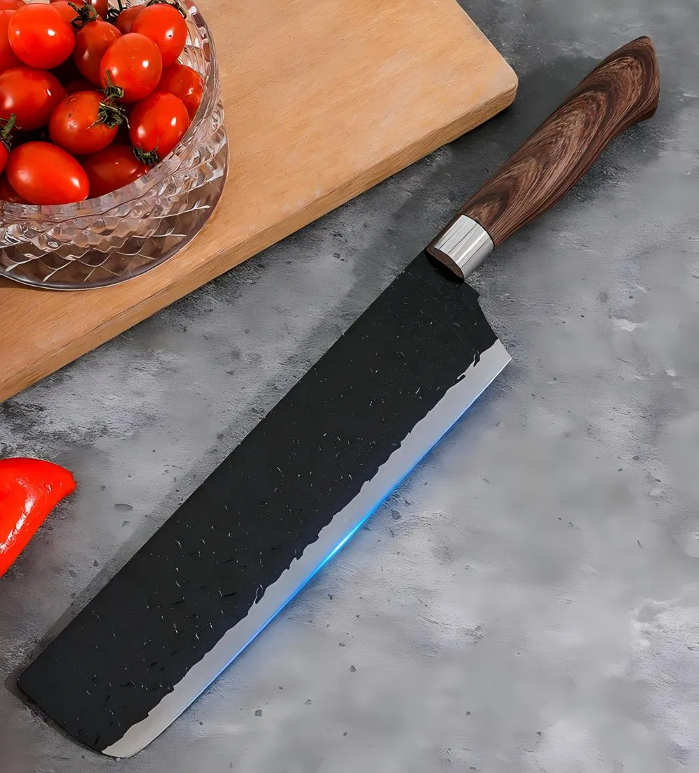 8-Piece Kitchen Knife Set with Stainless Steel Blades Plastic Handle Includes Fishing Bread Food Scissors