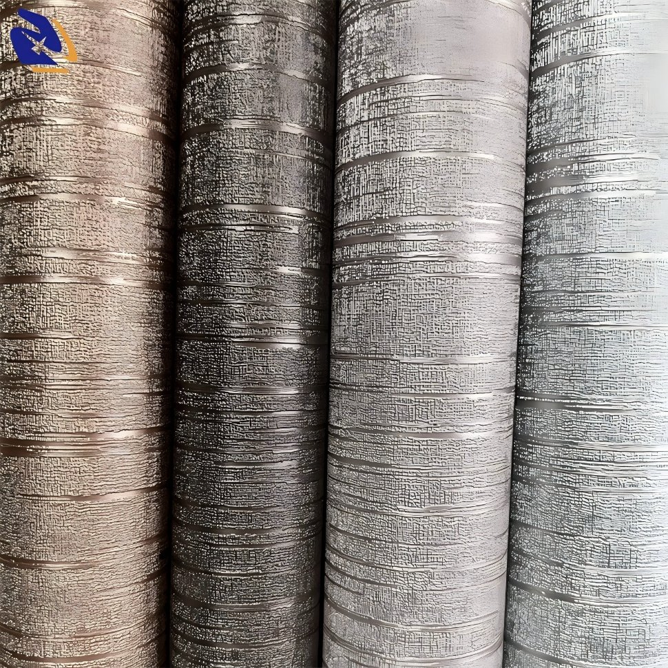 Metallic Flower Embossed PVC Decorative Film for MDF UV Board Interior