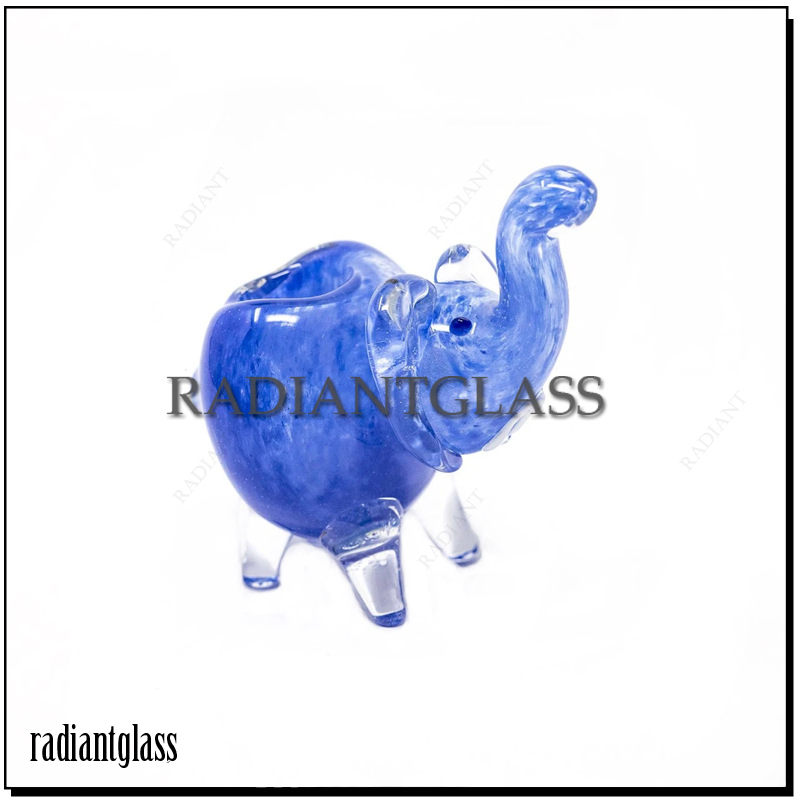 110mm Small Glass Pipe Unique Elephant Shaped Pipe for Smoking