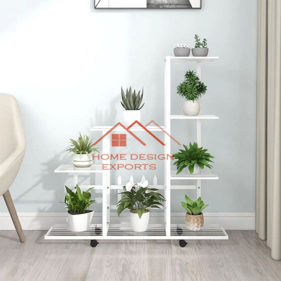 Стеллажи садовые для растений белые домашние уличные