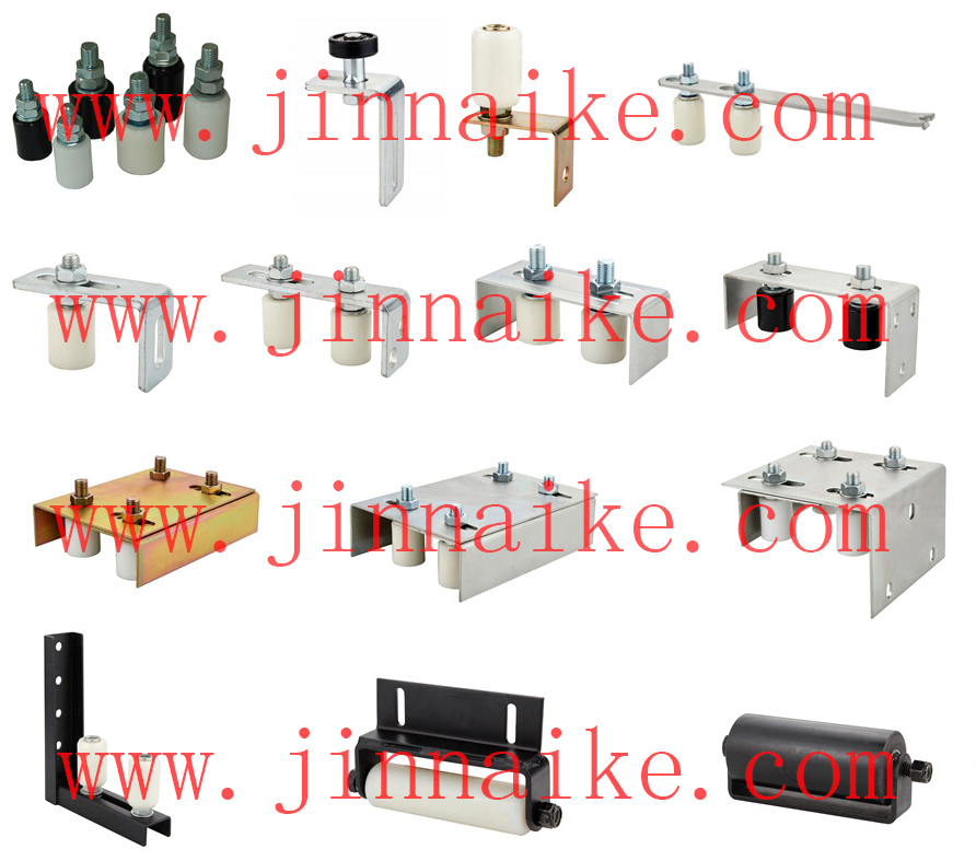 Guide Nylon Roller Bracket with 4 Nylon Rollers