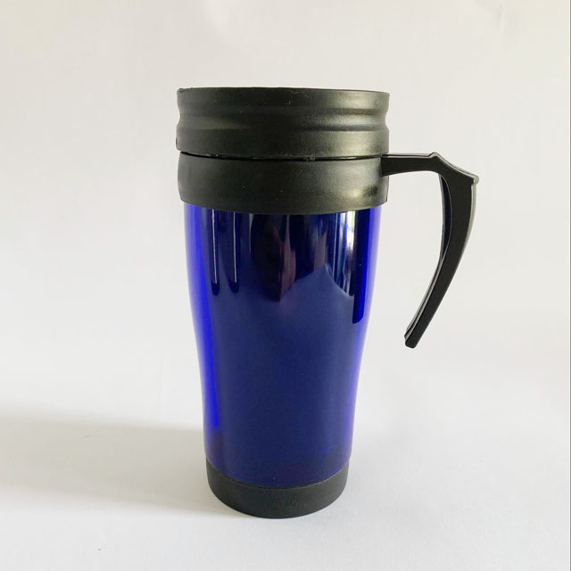 14oz Plastic Insulated Car Mug with Lid