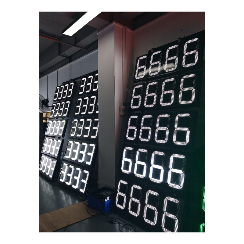 Reliable LED Displays Price Gas Station with 2-Year Warranty Various Heights Gas Station Segment Display RS485