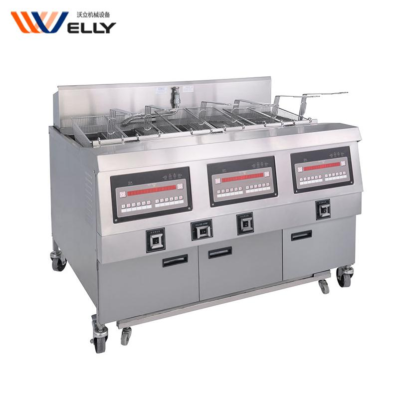 Commercial Electric Home Vacuum Banana Chips Fish High Gas Pressure Deep Fries Fryers Double Tank Machine