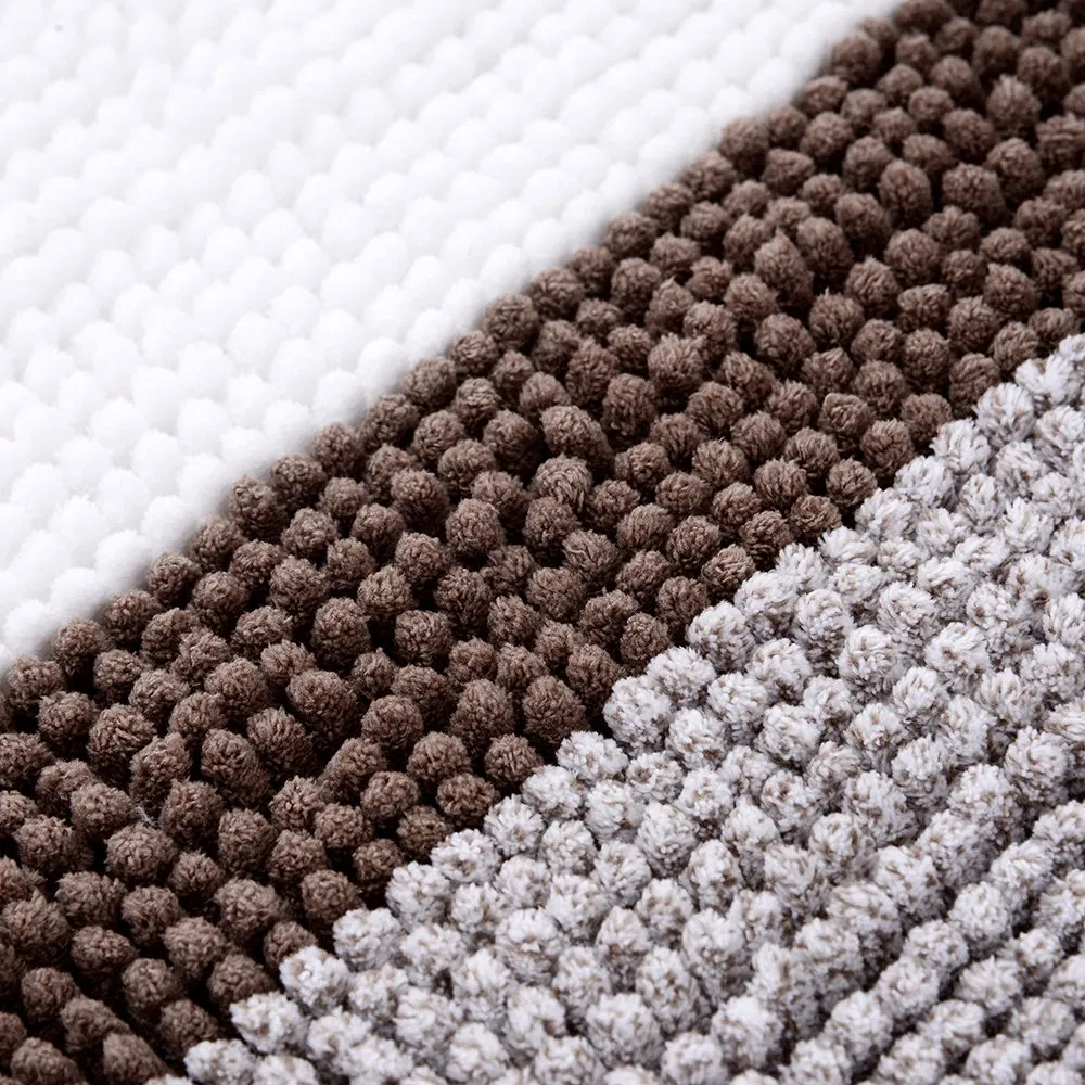 Factory Cheap Stylish Cationic Stripe Non-Slip Bath Floor Mat for Home Use