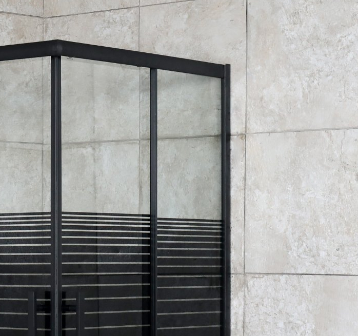 Hot Sale Prefab Bathroom Modern Tempered Glass Aluminium Frame Black Shower Enclosure