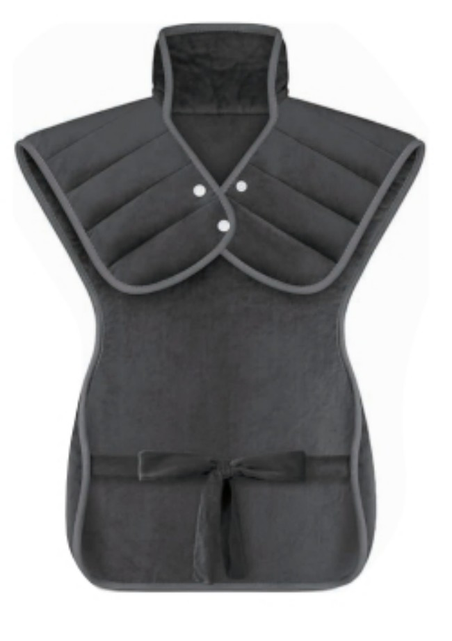 Cozy Heated Shawl with Soft Fleece Trim: Warm Your Shoulders and Neck