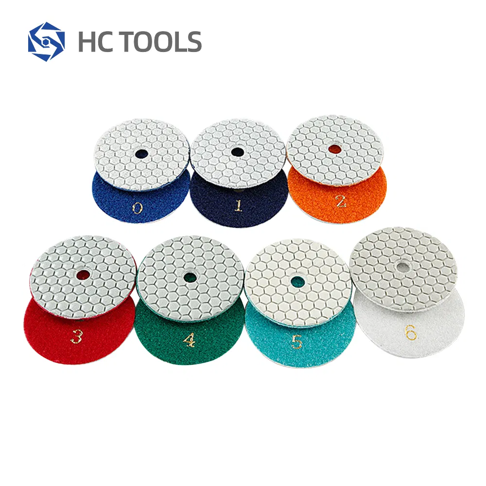 High Quality 4inch 5" Diamond Polishing Pads Resin Flexible Dry Polish Dish Granite Marble Ceramic Tile