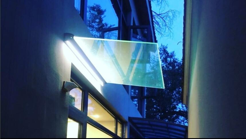 Flat Shape Cantilever Glass Canopies