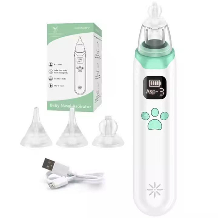 Popular Baby Nasal Aspirator Nose Cleaners Rechargeable Music Adjustable Suction Electric Nasal Aspirator for Baby Nose Sucker