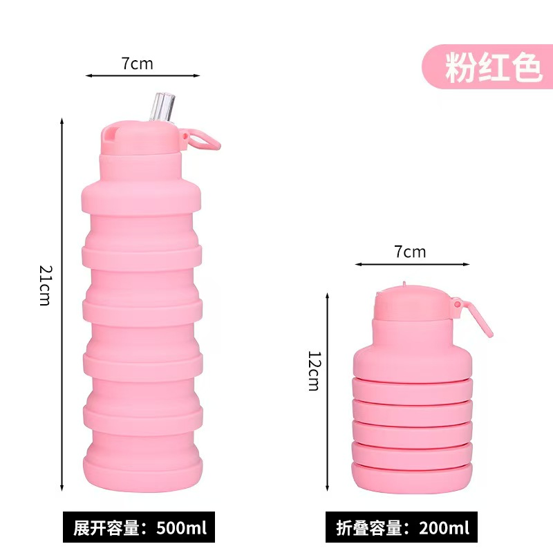 Wholesales Silicone Sports Water Bottle Travel Collapsible Drinking Bottle