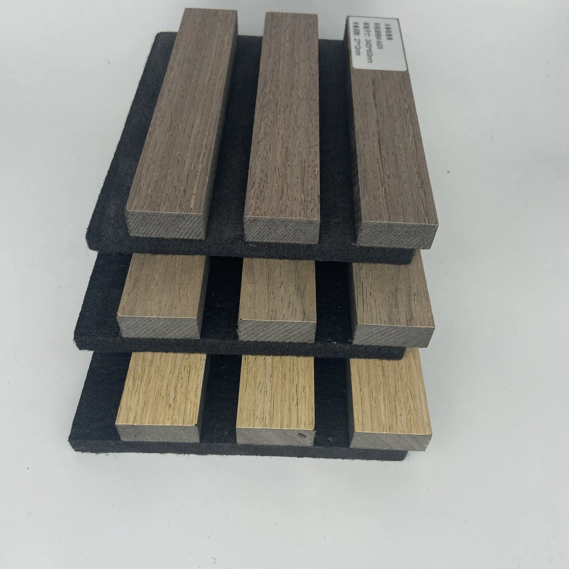 Soundproof Oak Wood Slatted Board Acoustic Wall Panel 3D Wall Panel