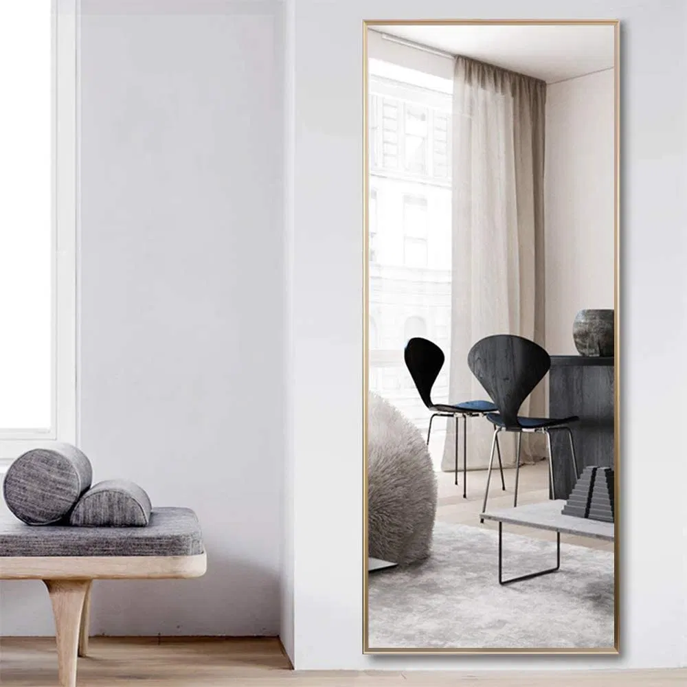 Wholesale Rectangle Framed LED Mirror Full Length Dressing Standing Mirror Full Body Home Decoration