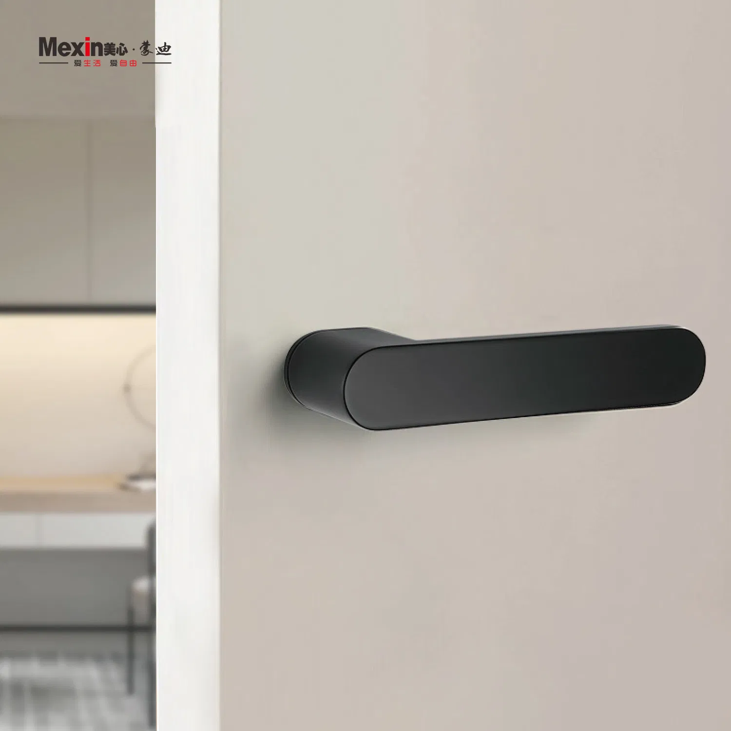 Mexin Wholesale White Aluminium Lever Aluminum Alloy Door Handle Classic for Various Types of Doors