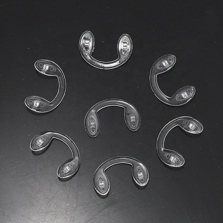 U Shaped Plastic Silicone Nose Pads for Eyeglass, Soft Plug-in Air Chamber Glass Nose Pads Strap Bridge_Algz_160056